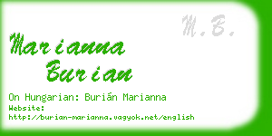 marianna burian business card